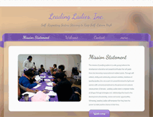 Tablet Screenshot of leadingladiesempowerment.org